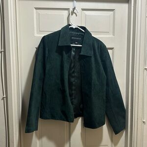 Green leather jacket